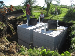 Putting in Rain Water Cisterns.
